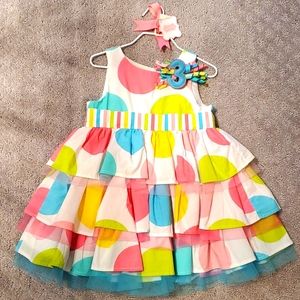 Beautiful Mud Pie polka dot tiered dress